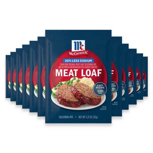 McCormick Seasoning Mix Meatloaf Less Sodium – 1.25 oz – 12 Pack