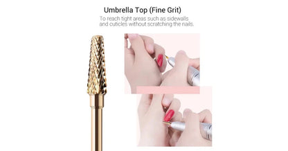MelodySusie Gold Carbide Nail Drill Set