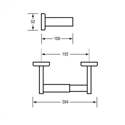 Metlam Designer ML255 Single Toilet Roll Holder