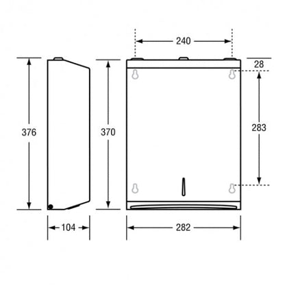 Metlam Designer ML725 Dispenser Paper Towel Multi Fold