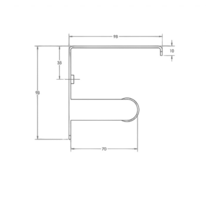 Metlam ML268 Single Toilet Roll Holder with Shelf Top