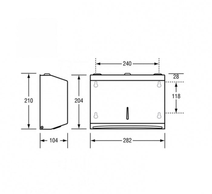 Metlam ML726SS Paper Towel Dispenser Small