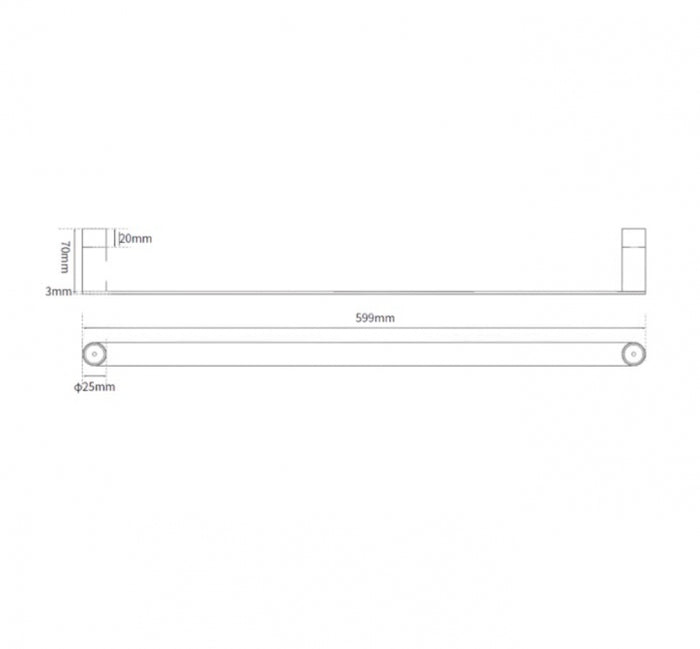 Metlam Parker ML_T81201 Single Towel Rail