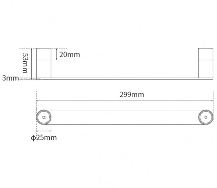 Metlam Parker ML_T81214 Single Towel Rail