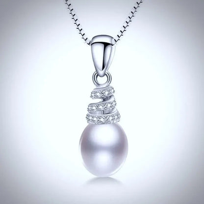 "Kalena" - Freshwater Pearl and Sterling Silver Bridal Necklace and Earrings Set