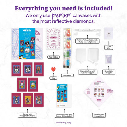 Mini Dazzles™ - Mickey and Friends Set of 8- Diamond Art Club DIY Kit