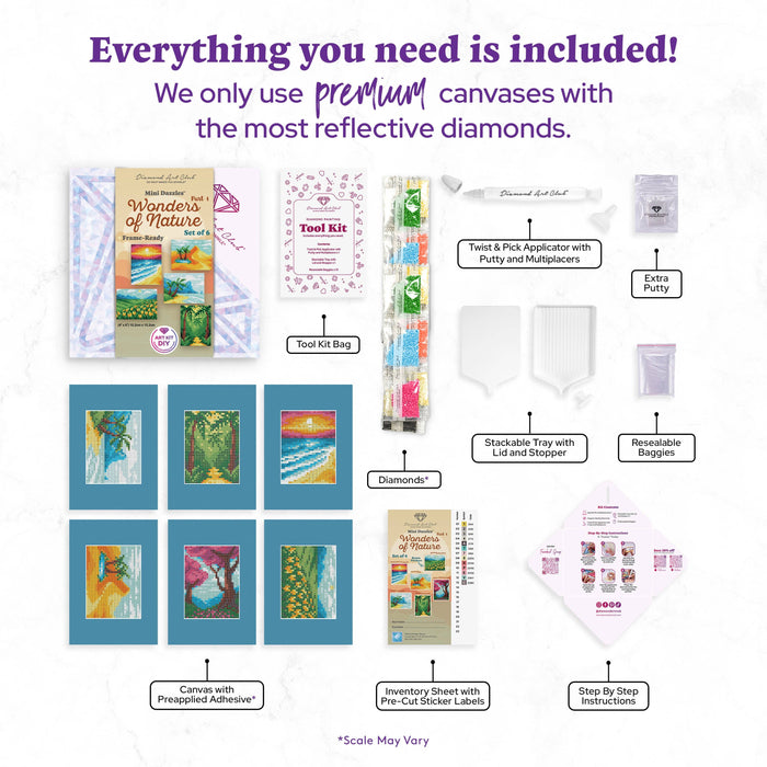 Mini Dazzles™ - Wonders of Nature Part 1 - Diamond Art Club DIY Kit