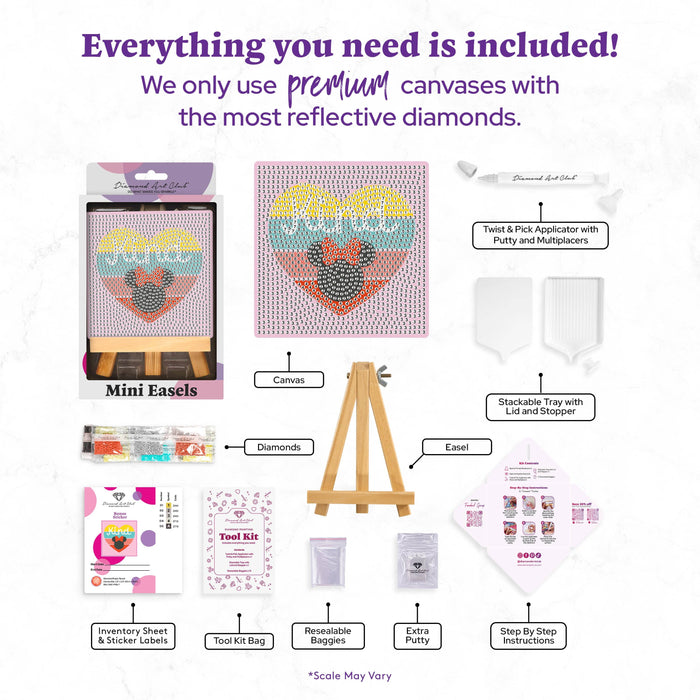 Mini Easels - Kind Minnie™ - Diamond Art Club DIY Kit