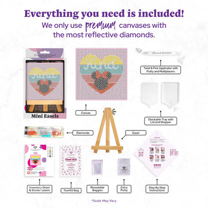 Mini Easels - Kind Minnie™ - Diamond Art Club DIY Kit