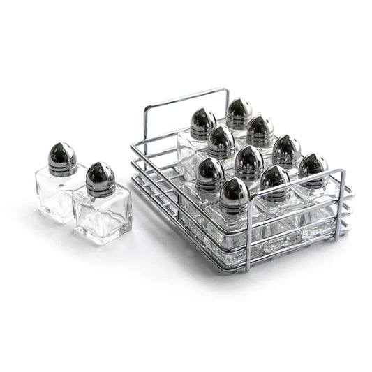 Mini Glass Salt & Pepper Shakers