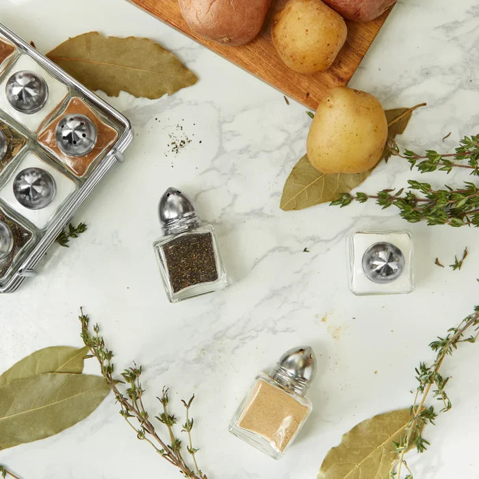 Mini Glass Salt & Pepper Shakers