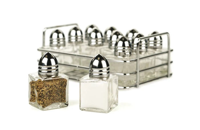 Mini Glass Salt & Pepper Shakers