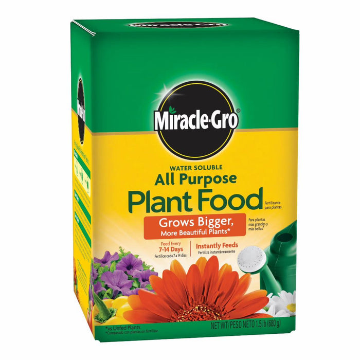 Box of Miracle-Gro All Purpose Plant Food on a white background