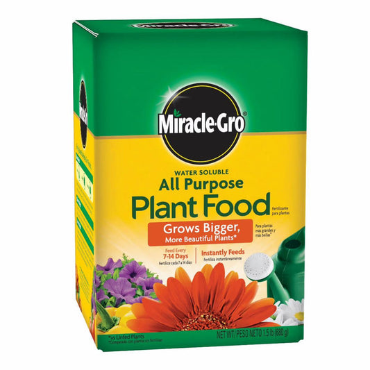 Box of Miracle-Gro All Purpose Plant Food on a white background