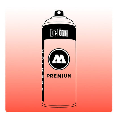 A line drawing of a spray paint can with a transparent, red color swatch.
