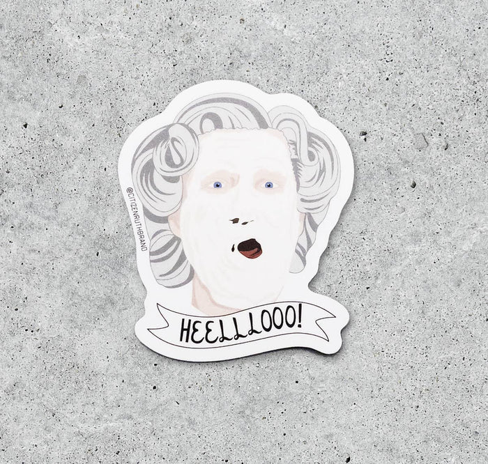 Mrs. Doubtfire Hello vinyl sticker