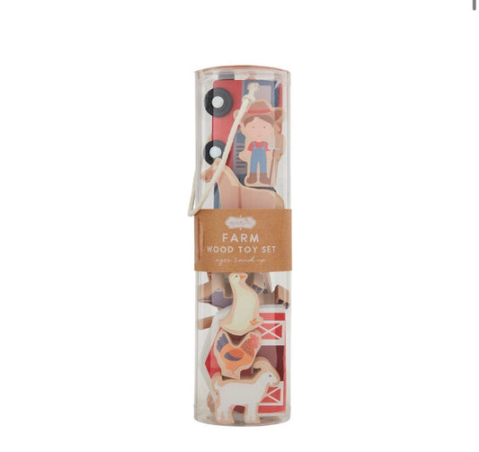 Mud Pie Wood Farm Toy Set