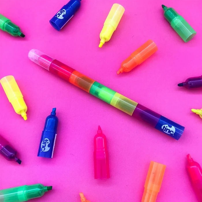 Multicolo Stacking Highlighter Set for Kids & Study – 7 Colours
