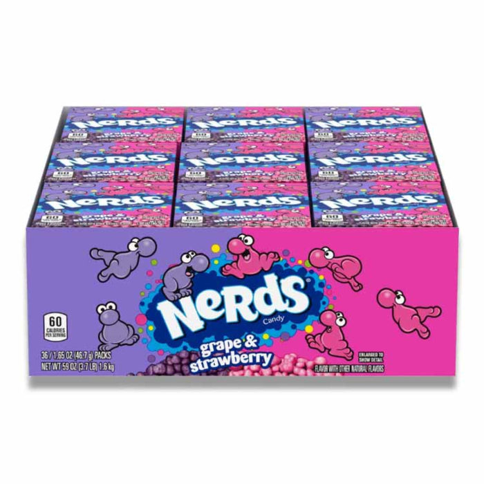 Nerds, Grape & Strawberry Candy, 1.65 Oz, 36 Ct - 10 Pack (360 Ct)