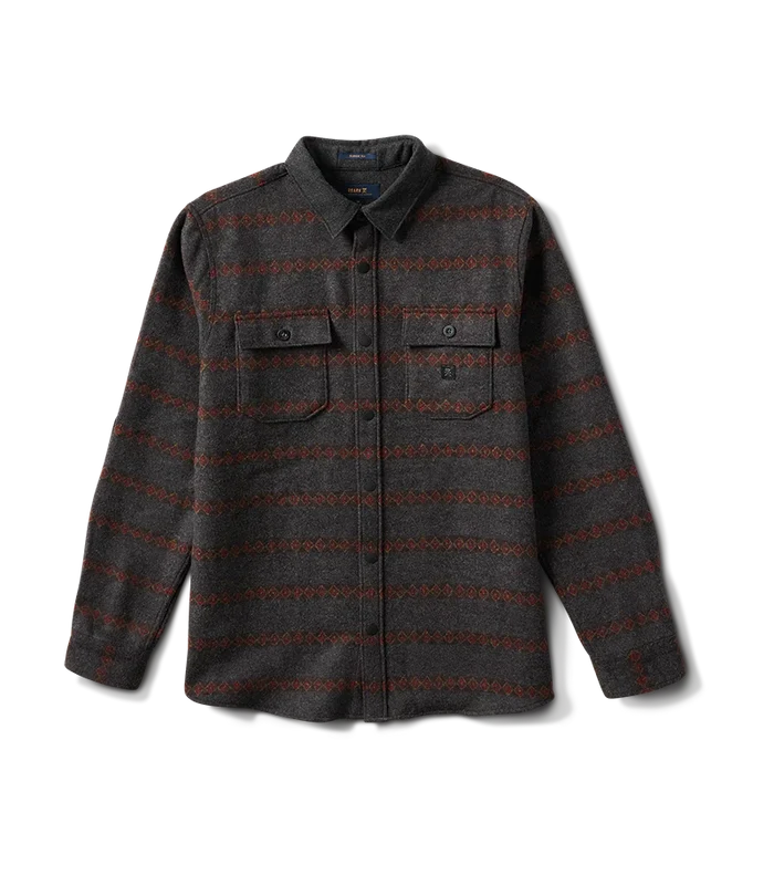 Roark Nordsman Flannel, gray plaid men’s button up shirt size S