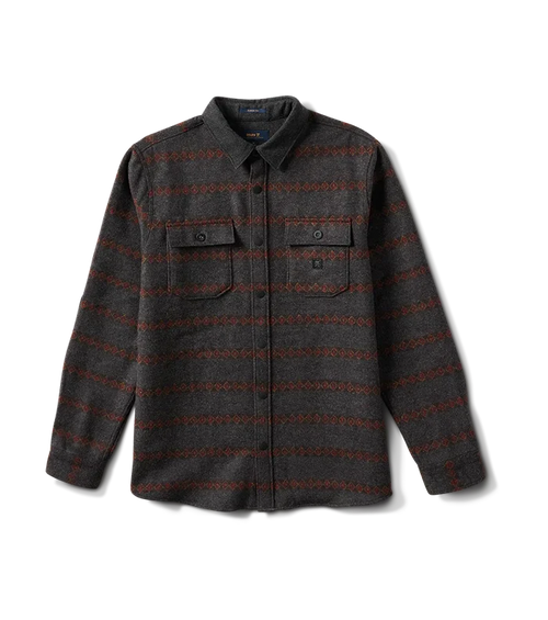 Roark Nordsman Flannel, gray plaid men’s button up shirt size S