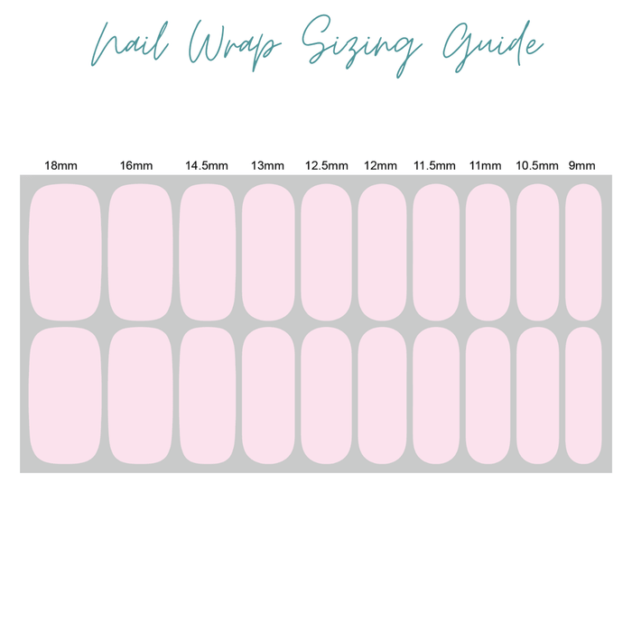 Ocean Sunrise | Teal Blue & Pink Skittle Mani Nail Wrap Set - Olita Gifts & Goods