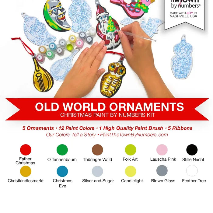 Old World Christmas Ornaments Paint by Number Kit