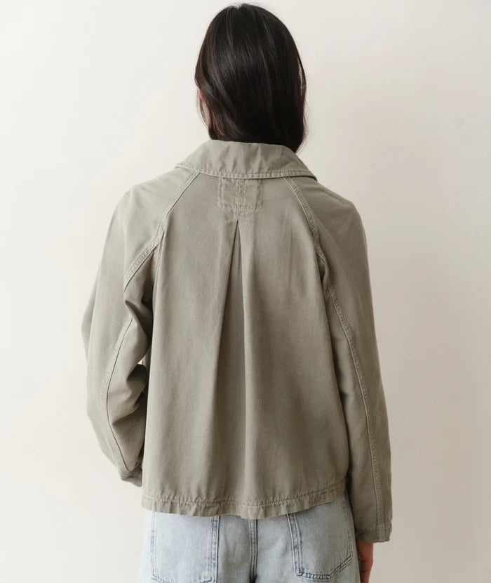 Olivia Cropped Trench Sage