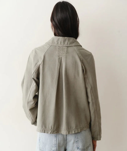 Olivia Cropped Trench Sage