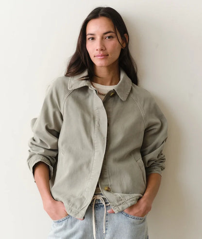 Olivia Cropped Trench Sage