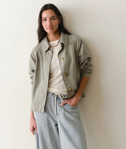 Olivia Cropped Trench Sage