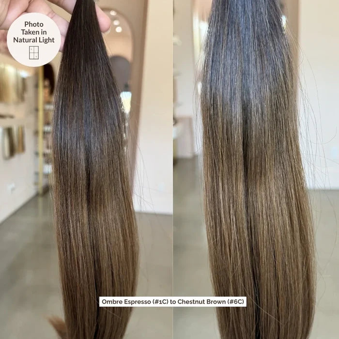 Ombre Espresso (#1C) to Chestnut Brown (#6C) Tape (50g)