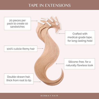Ombre Espresso (#1C) to Chestnut Brown (#6C) Tape (50g)