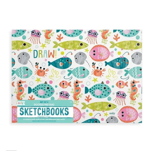 Ooly Doodle Pad Duo Sketchbooks Friendly Fish