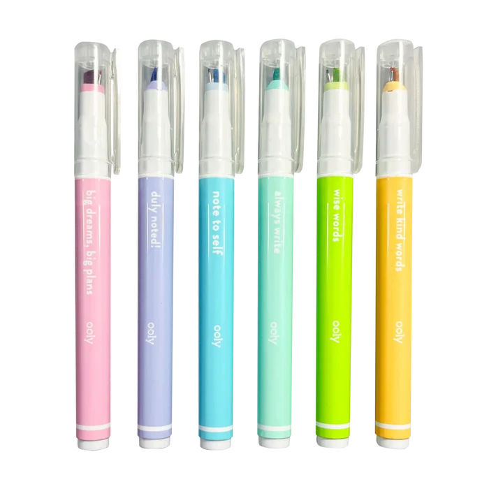Ooly Noted Micro Fine Pen & Highlighter 6 Pk