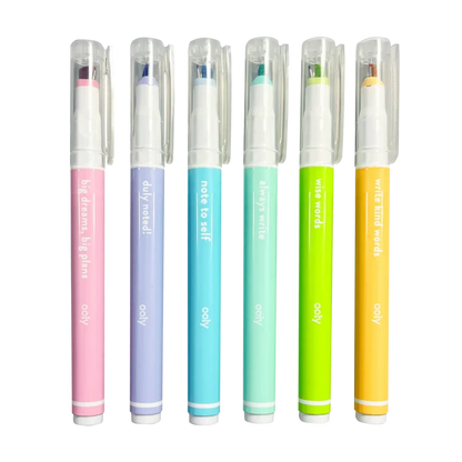 Ooly Noted Micro Fine Pen & Highlighter 6 Pk
