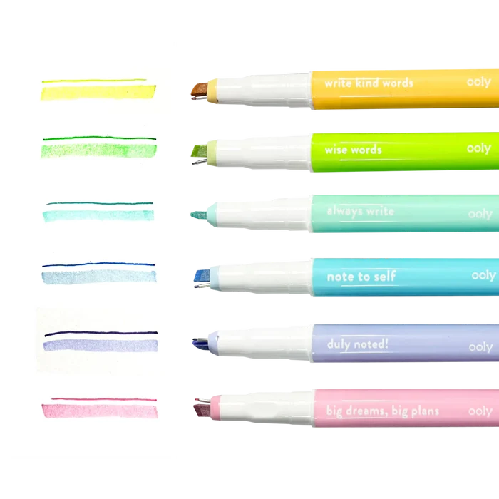 Ooly Noted Micro Fine Pen & Highlighter 6 Pk
