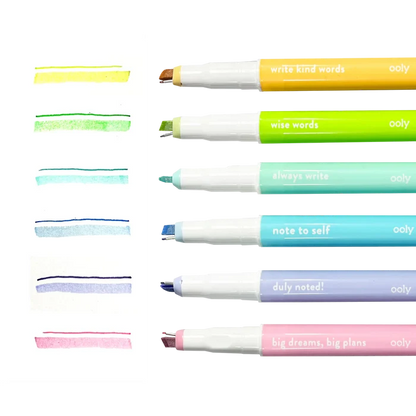 Ooly Noted Micro Fine Pen & Highlighter 6 Pk