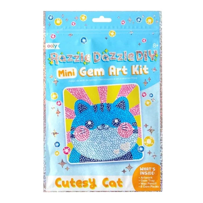 Ooly Razzle Dazzle DIY Mini Gem Art Kit Cutesy Cat