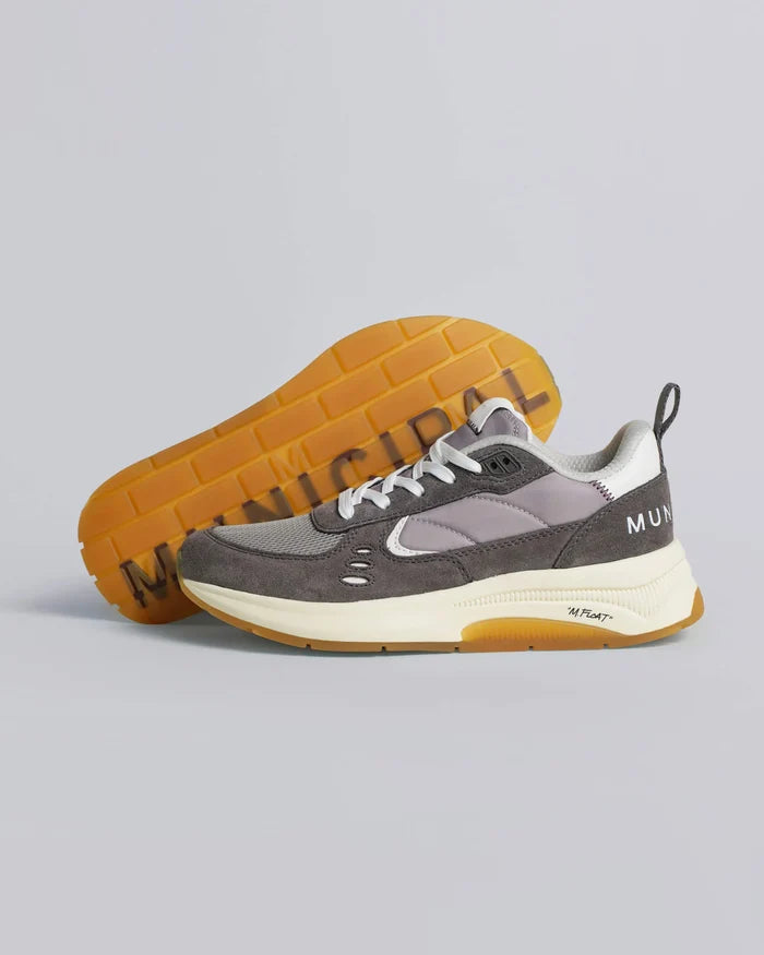 Municipal Origin women’s grey gum lifestyle sneaker front view