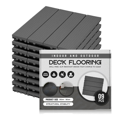 Outdoor Plastic Interlocking Patio Tiles ~6356