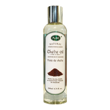 P+50 Chebe oil for strengthening dry and brittle hair - bottle