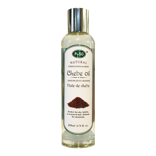 P+50 Chebe oil for strengthening dry and brittle hair - bottle