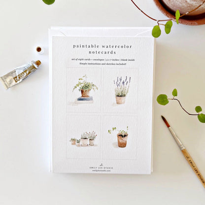 Paintable Notecards | Emily Lex Studio