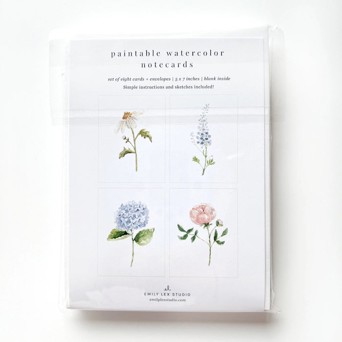 Paintable Notecards | Emily Lex Studio