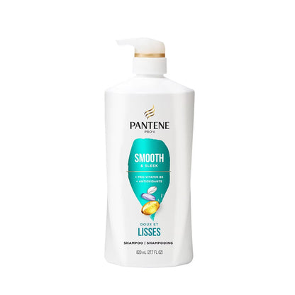 Pantene Smooth & Sleek Shampoo with Pro-Vitamin B5 and Antioxidants - 27.7 oz - 4 Pack