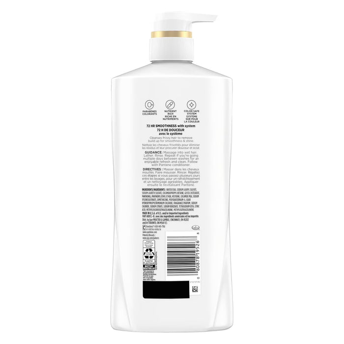 Pantene Smooth & Sleek Shampoo with Pro-Vitamin B5 and Antioxidants - 27.7 oz - 4 Pack