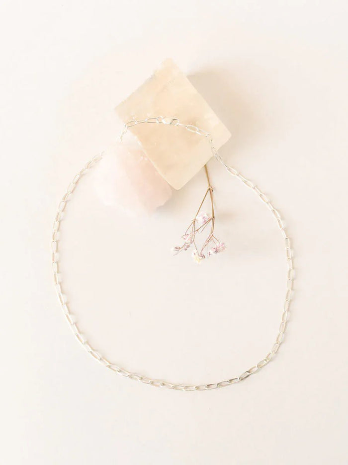 wellthy® Sterling Silver Paperclip Chain Necklace