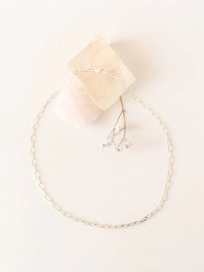 wellthy® Sterling Silver Paperclip Chain Necklace