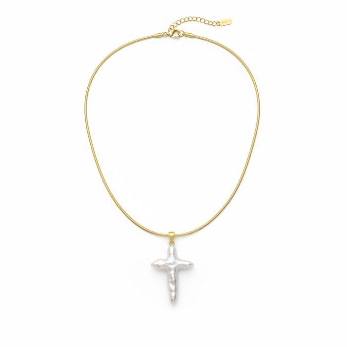 Pearl Cross Necklace